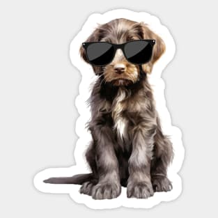 German Shorthaired Pointer Puppy Wearing Sunglasses Sticker